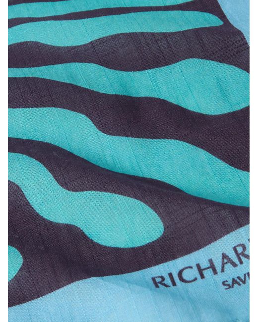 Richard James Einstecktuch aus Baumwolle mit Print in Blue für Herren