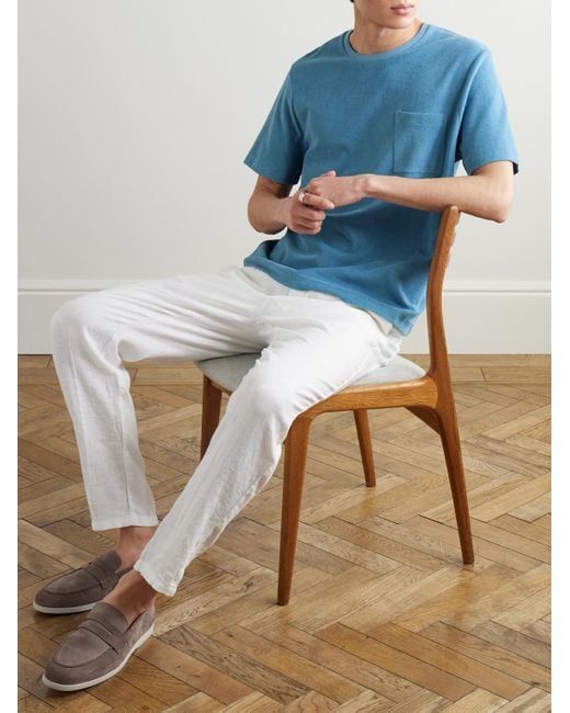 Mr P. T-Shirt aus Biobaumwollfrottee in Blue für Herren