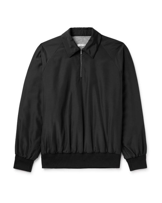 The Row Black Dixon Shell Half-zip Jacket for men