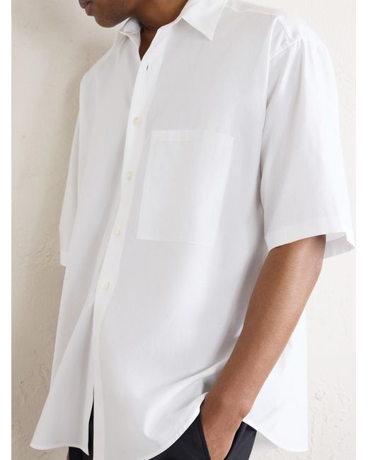 Auralee White Cotton-Poplin Shirt for men