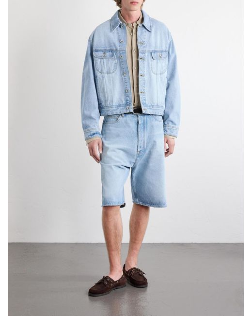 Studio Nicholson Blue Derby Cropped Denim Jacket for men