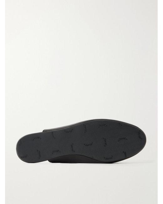 Auralee White Leather Slippers for men
