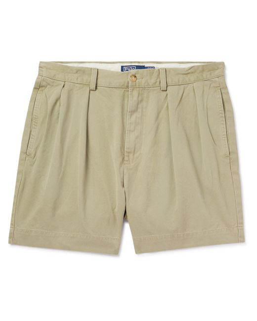 Polo Ralph Lauren Green Cormac Straight-leg Pleated Cotton-twill Shorts for men