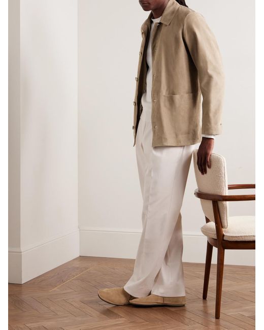 Saman Amel Natural Suede Jacket for men