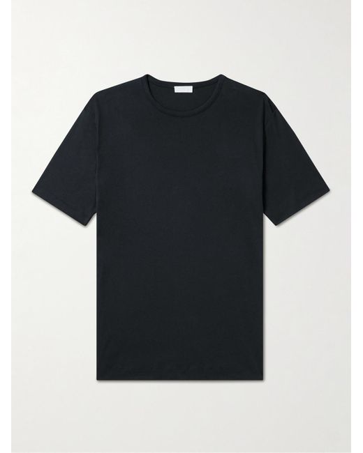 Sunspel Black Sea Island Cotton-jersey T-shirt for men