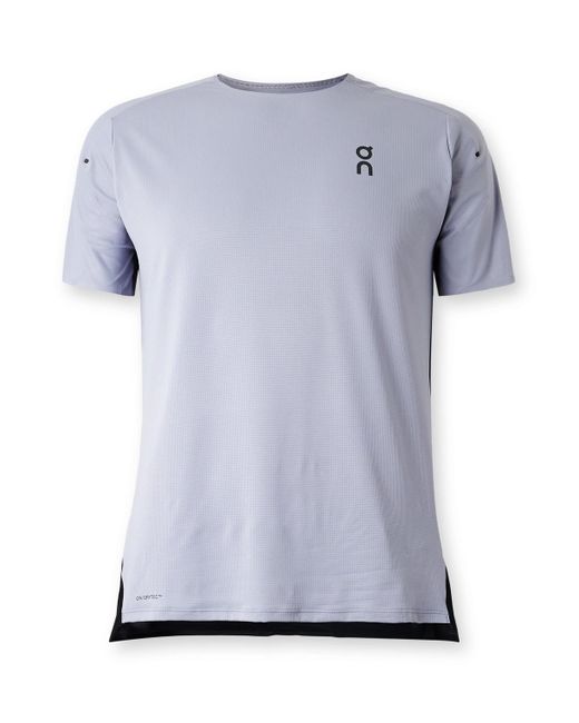 On Shoes Blue Performance-T Stretch Recycled Drytec T-Shirt for men