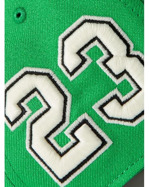 Off-White c/o Virgil Abloh Green Logo-embroidered Twill Baseball Cap for men