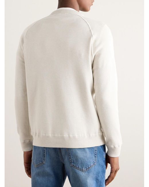 Boglioli White Cotton And Cashmere-blend Sweater for men