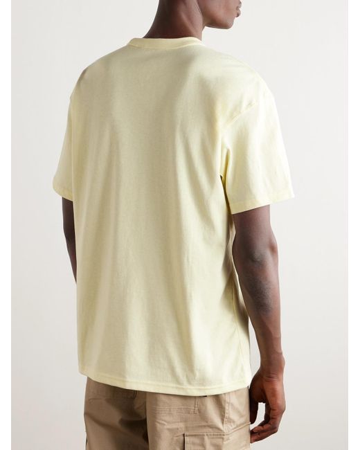 T-shirt in jersey di cotone con logo ricamato NSW di Nike in Natural da Uomo