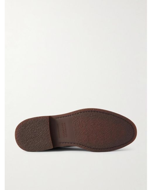 Brunello Cucinelli Brown Leather Chelsea Boots for men