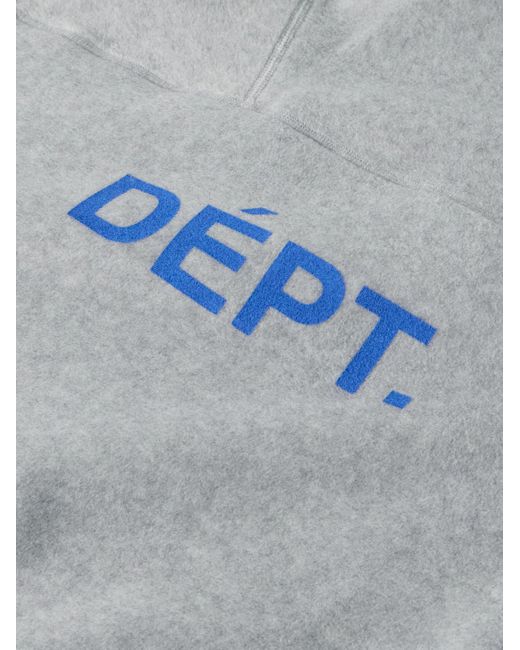 GALLERY DEPT. Gray Trail Logo-Print Fleece Hoodie for men