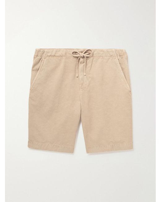 Loro Piana Natural Straight-Leg Cotton-Blend Bermuda Shorts for men