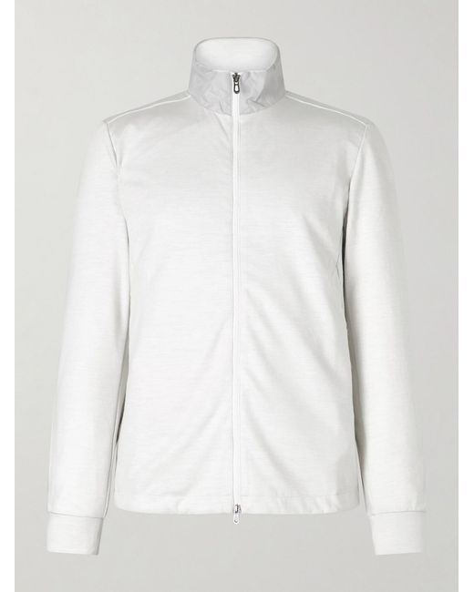 Sease White Explorer Ripstop-trimmed Virgin Wool-blend Sweater for men
