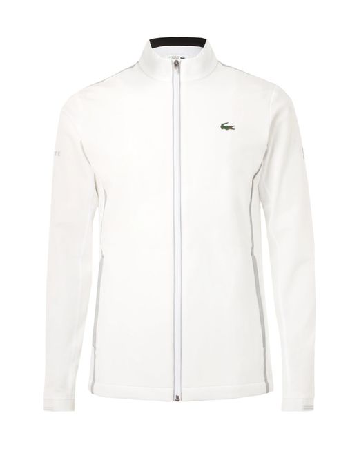 Lacoste Sport White Novak Djokovic Stretch-jersey Zip-up Jacket for men
