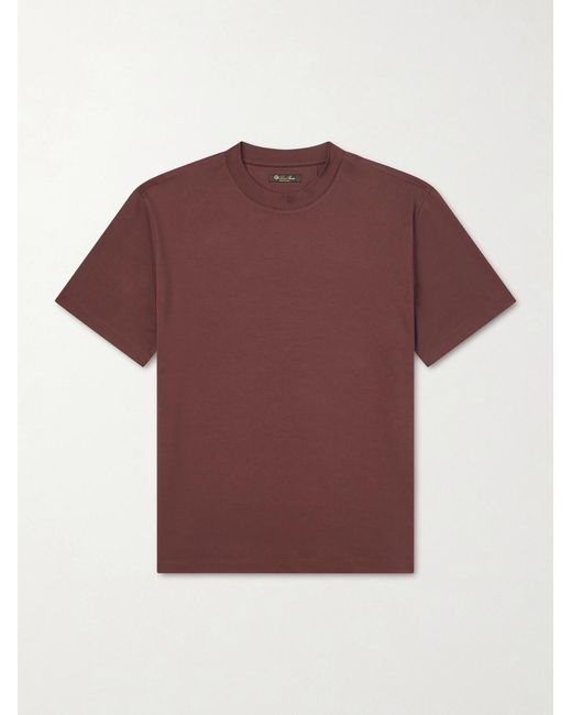 Loro Piana Red Ray Cotton-jersey T-shirt for men