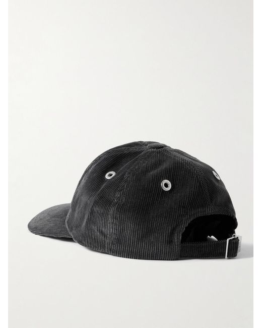AMI Baseballkappe aus Baumwollcord mit Logostickerei in Black für Herren