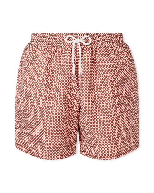 Derek Rose Pink Tropez Straight-Leg Mid-Length Printed Swim Shorts for men