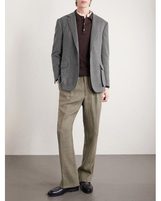 Ralph Lauren Gray Herringbone Wool Jacket for men