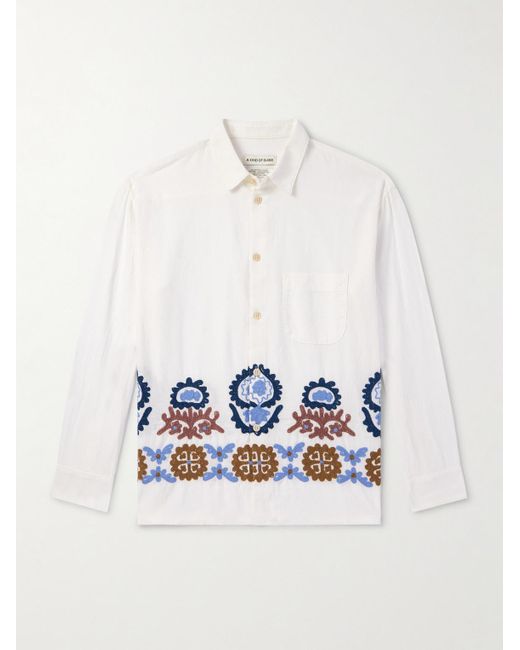 A Kind Of Guise Gusto Hemd aus Baumwolle mit Stickereien in White für Herren