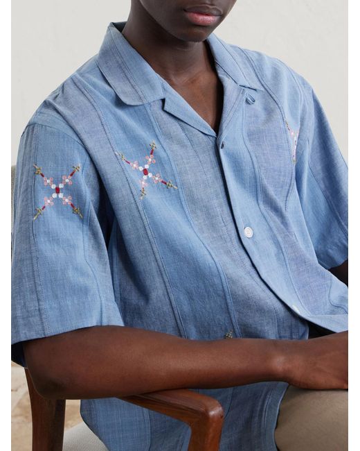Kardo Blue Ronen Cotton Shirt for men