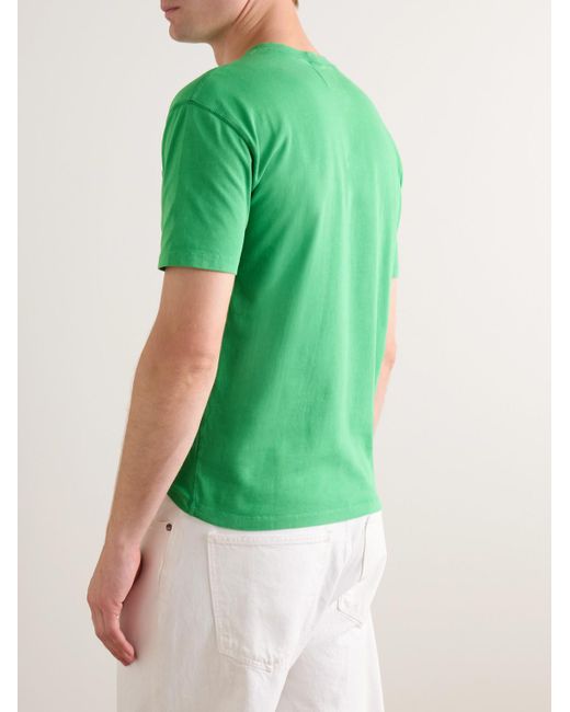 Drake's Green Cotton-jersey T-shirt for men