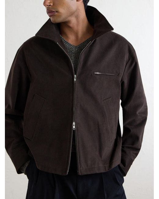 mfpen Black Postal Cotton-Velvet Jacket for men