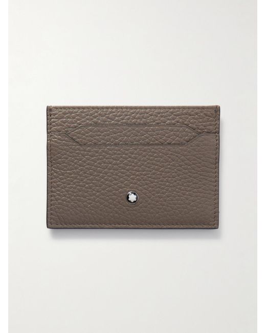 Montblanc Kartenetui aus vollnarbigem Leder in Gray für Herren