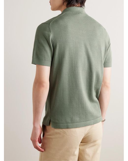 Cotton Shirt di Sid Mashburn in Green da Uomo
