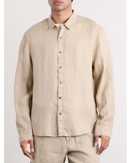 James Perse Natural Linen Canvas Shirt for men