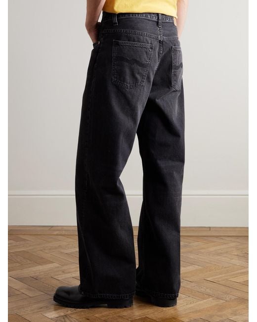 Nudie Jeans Blue Loud Larry Wide-Leg Organic Jeans for men