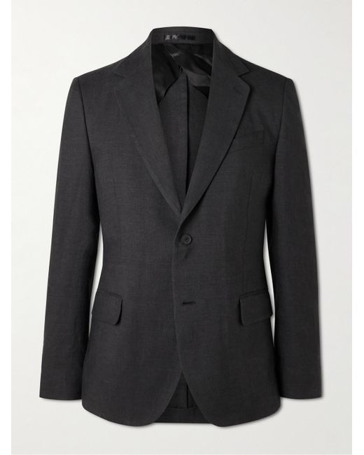 Mr P. Black Regular-Fit Linen Suit Jacket for men
