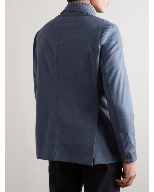 STÒFFA Blue Wool-Flannel Blazer for men