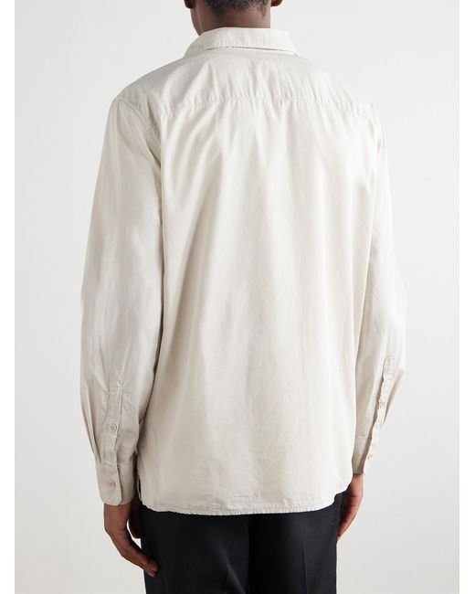 Nili Lotan Natural Finn Cotton Oxford Shirt for men