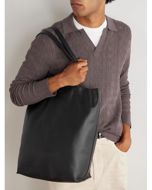 A.P.C. Maiko Tote aus vollnarbigem Leder in Black für Herren
