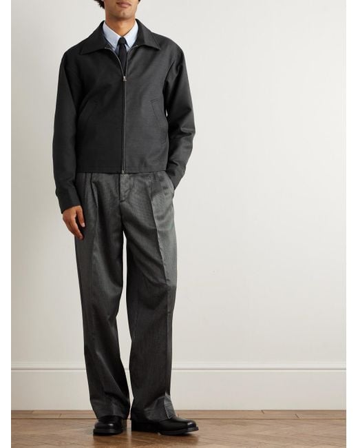 mfpen Black Mail Wool-Twill Jacket for men