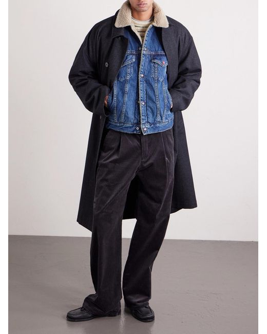 Human Made Blue Fleece-lined Denim Jacket for men