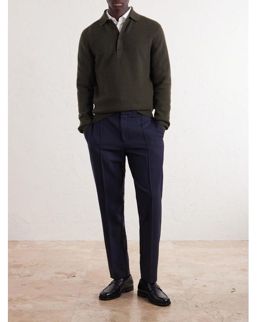 Zegna Green Oasi Cashmere Polo Shirt for men