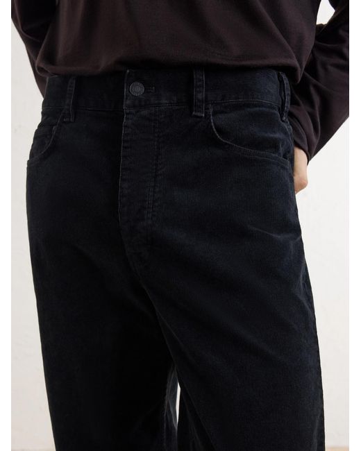 Nili Lotan Black Billie Straight-Leg Cotton-Blend Corduroy Trousers for men