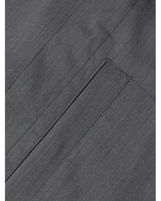 Herno Gray Woven Shirt Jacket for men