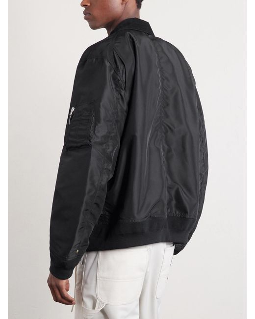 Sacai Black X Carhartt Corduroy-Trimmed Blouson Jacket for men
