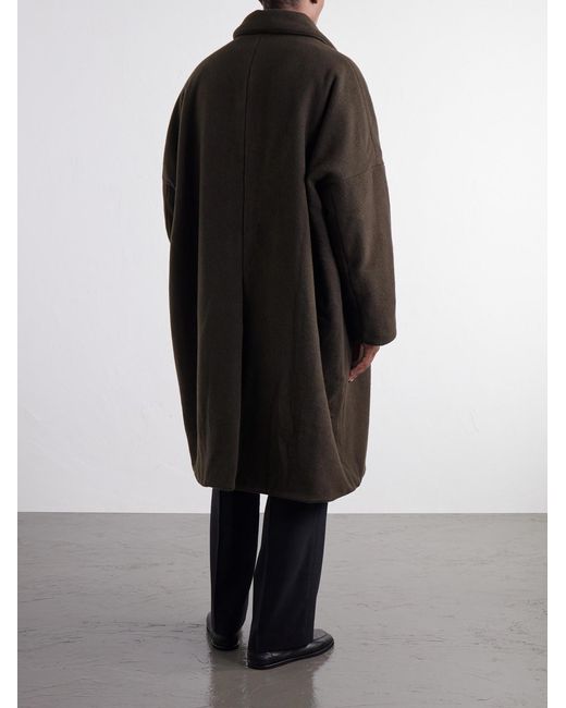 Casey Casey Brown Big Blobby Brushed Cashmere Coat for men
