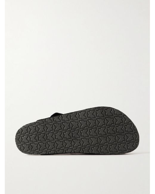 Needles Black Perforated Suede Clogs for men