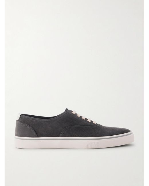 Brunello Cucinelli White Suede Sneakers for men
