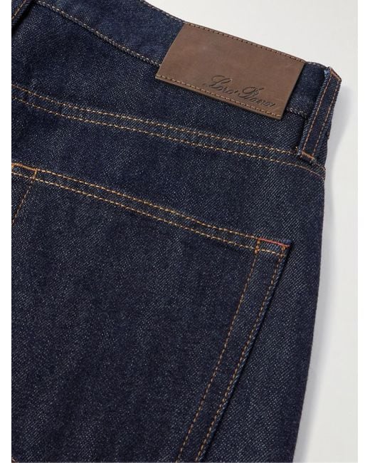 Loro Piana Blue Straight-leg Cotton And Cashmere-blend Jeans for men