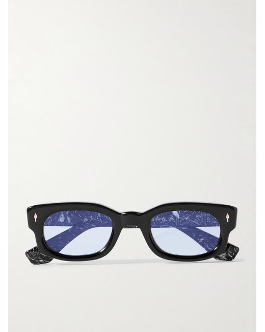 Jacques Marie Mage Blue Whiskeyclone Square-frame Acetate Sunglasses for men