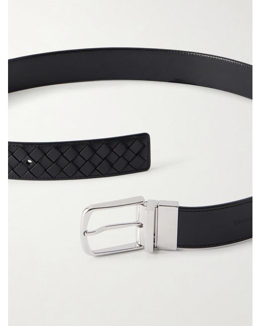 Officine Creative White 4Cm Woven Leather Belt for men