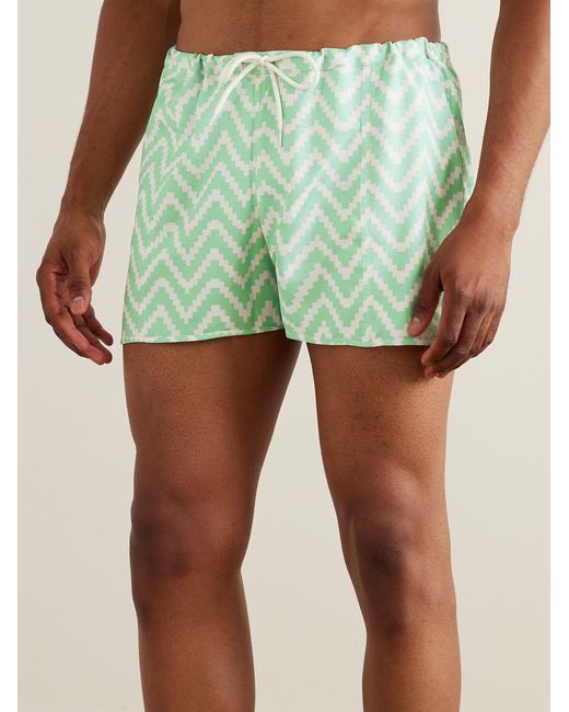 SMR Days Green Xuclar Straight-Leg Printed Recycled-Shell Swim Shorts for men