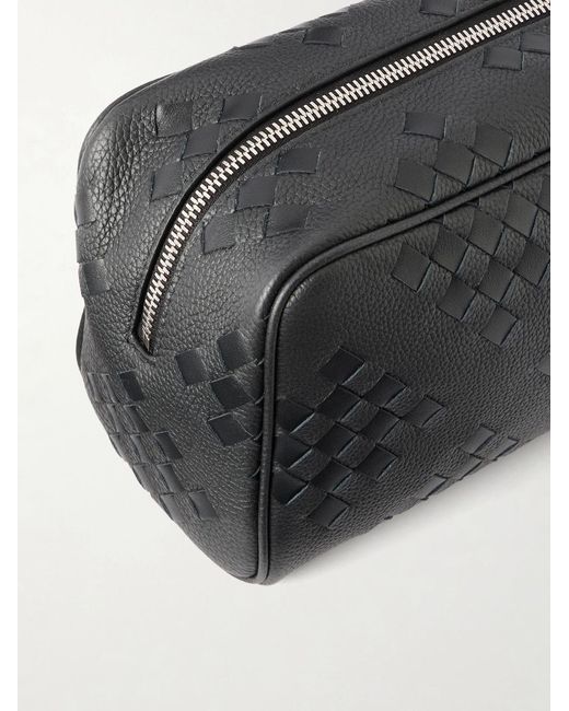 Bottega Veneta Black Diamonds Dover Intrecciato Leather Pouch for men