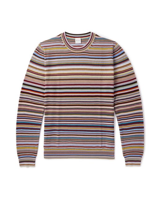 Paul Smith Multicolor Striped Organic Cotton Sweater for men