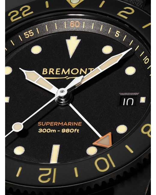 Bremont The Supermarine S302 JET 40 mm Uhr aus Edelstahl mit automatischem Aufzug in Black für Herren